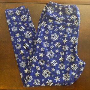 LuLaRoe Snowflake Leggings - TC2